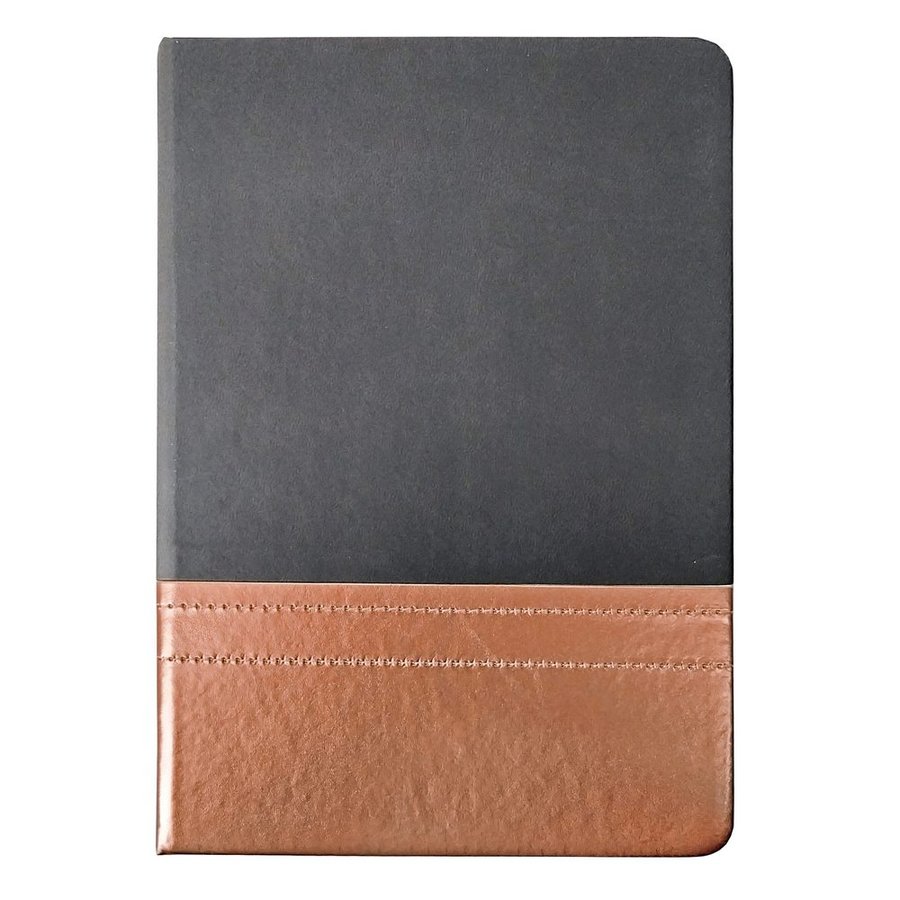 Cuaderno - Libreta Tapa Simil Cuero PU Bicolor N54 ENCOBRIZADO