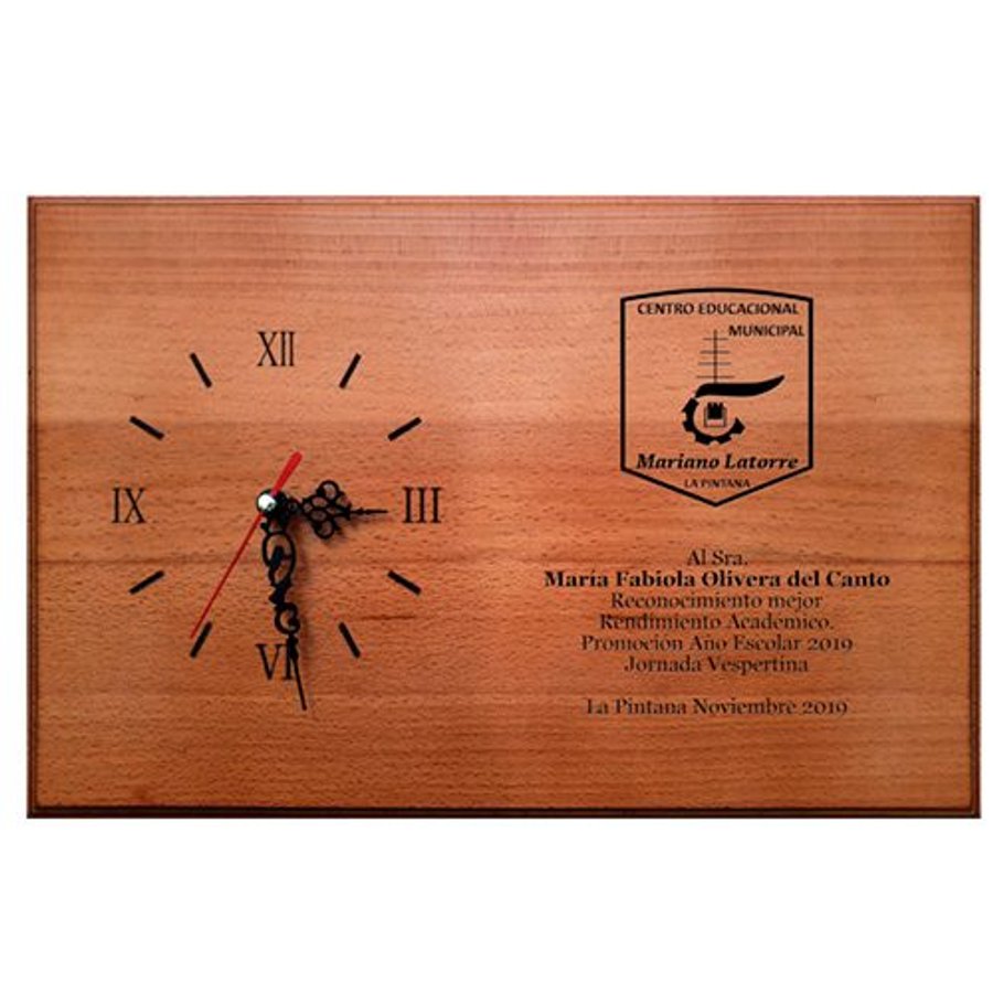 Galvano Madera Retablo rauli con Reloj Mecánico RR