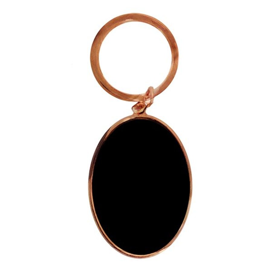 Llavero Metálico Ovalado K60 ENCOBRIZADO NEGRO