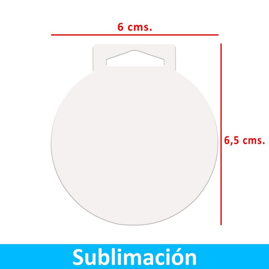 Medalla Acrílico Sublimable MD 151 BLANCO