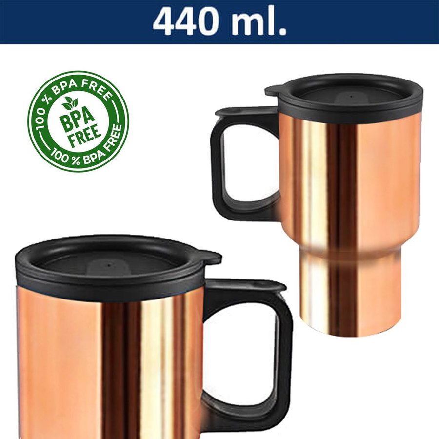 Mug Tazón Acero Inoxidable / Plástico PVC M58 ENCOBRIZADO