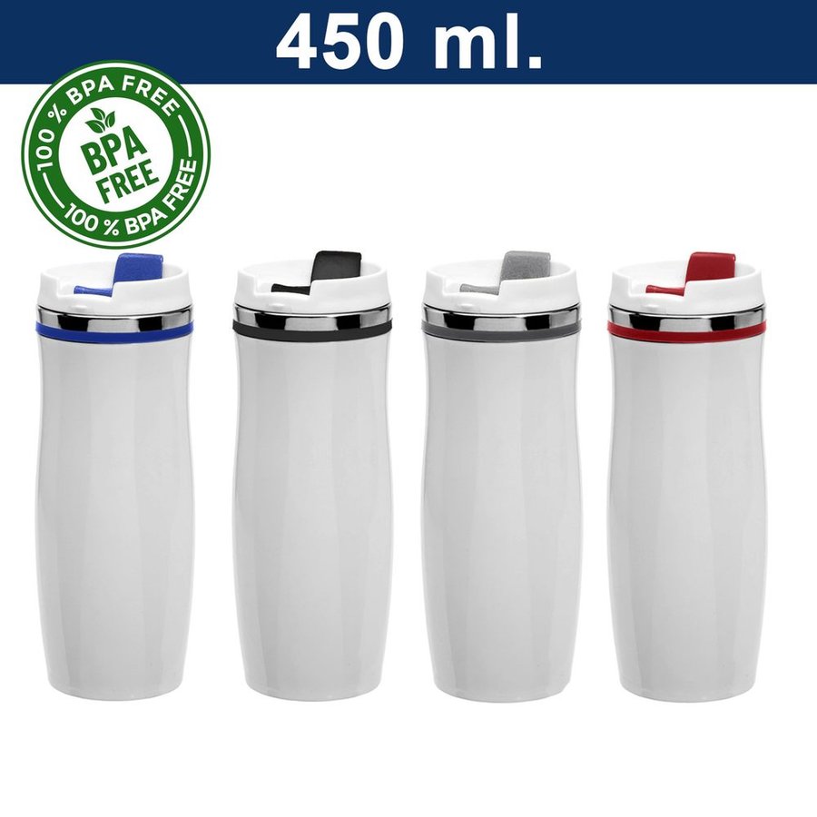 Mug Tazón Acero Inoxidable Térmico M17 BLANCO