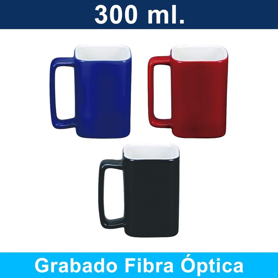 Mug Tazón Cerámica Cuadrado M44