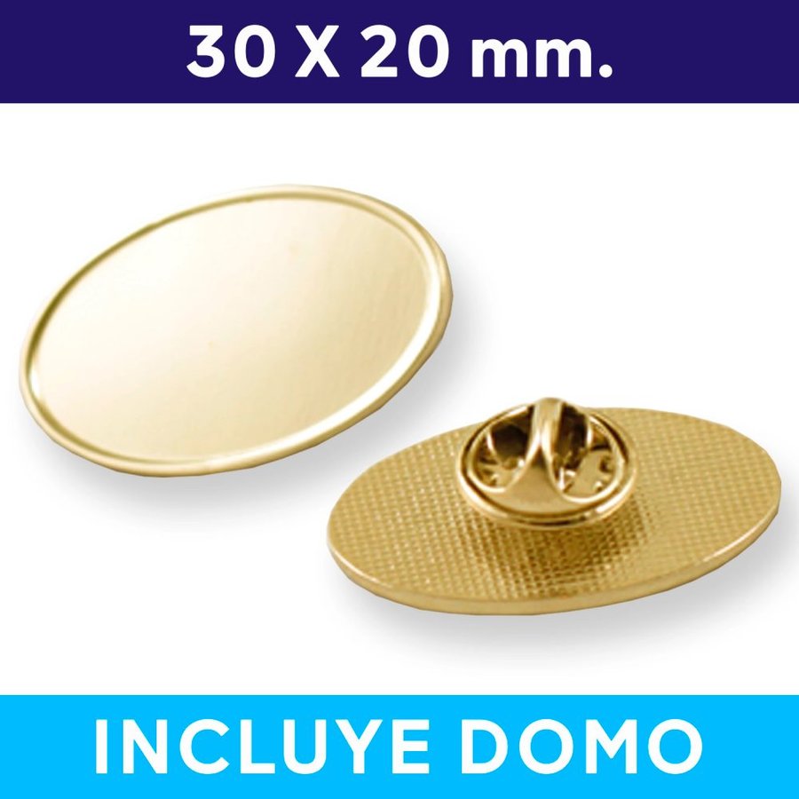 Piocha con Domo Ovalado DORADO OVA01 (pins)