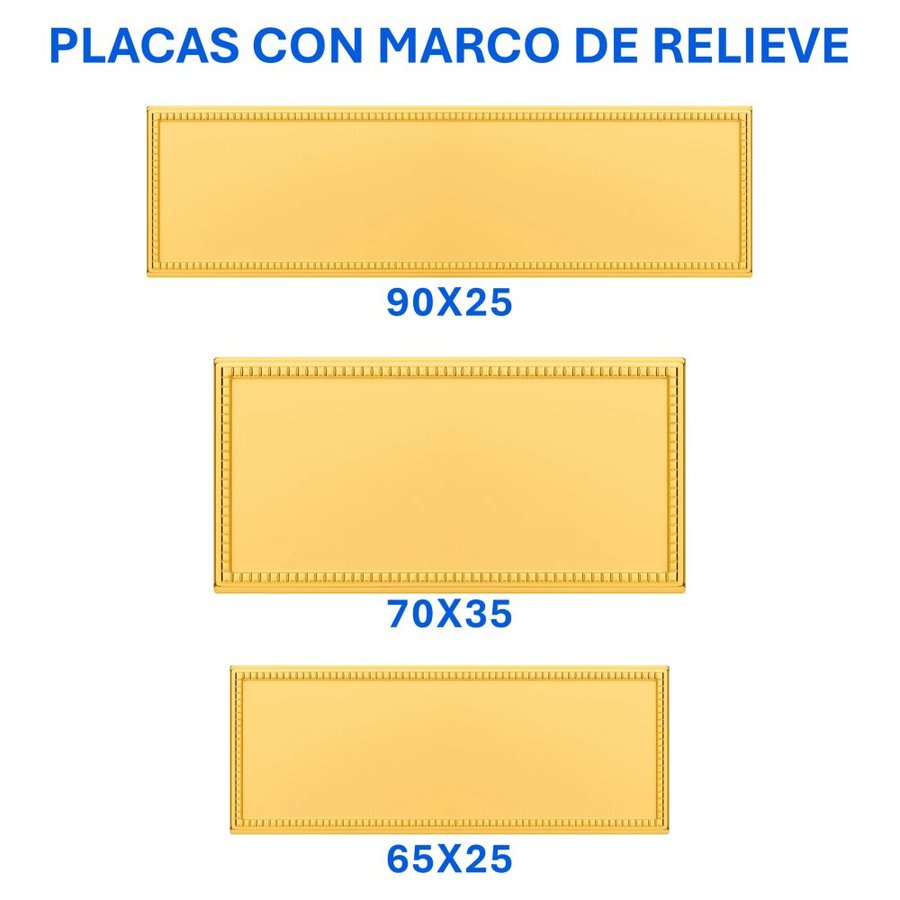 Placa Aluminio DORADO
