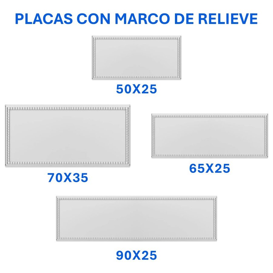 Placa Aluminio PLATEADO