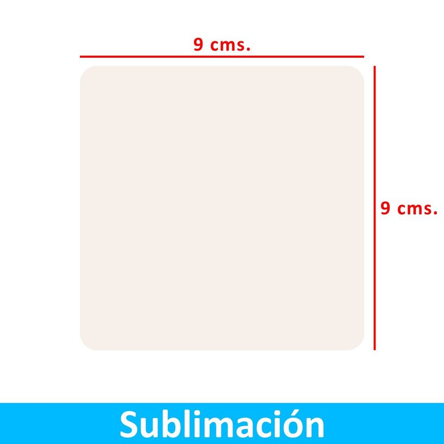 Posavasos Acrílico Cuadrado Sublimable PO10 BLANCO