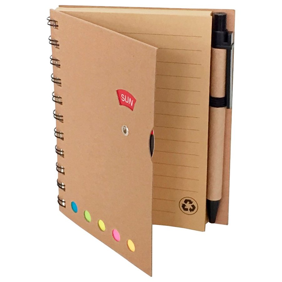 Set Cuaderno - Libreta - Memo set Tapa Cartón + Bolígrafo N21