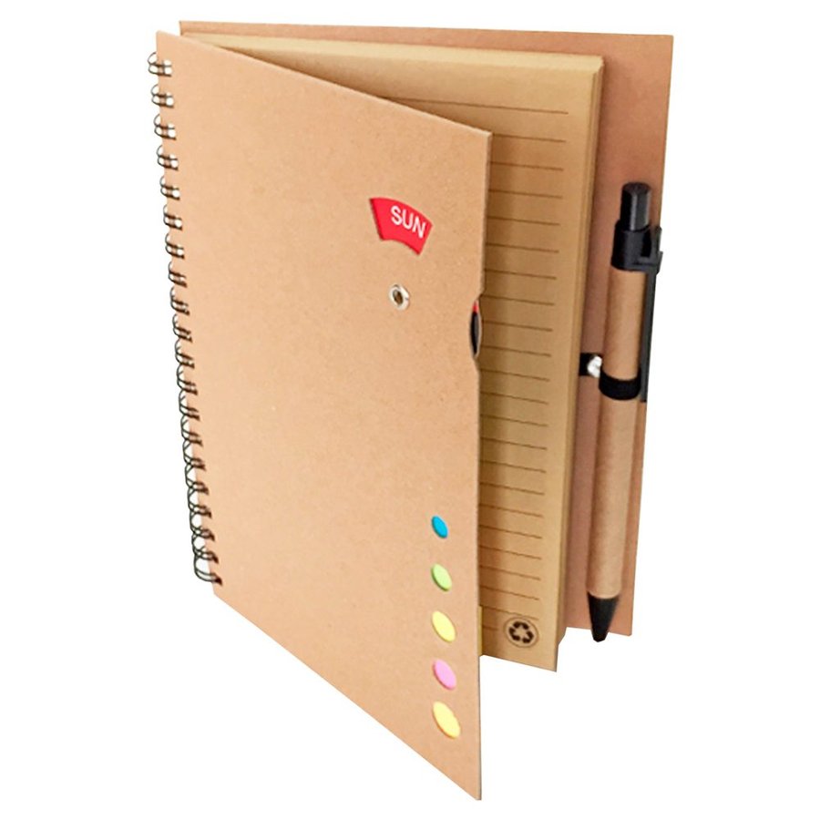 Set Cuaderno - Libreta - Memo set Tapa Cartón + Bolígrafo N22