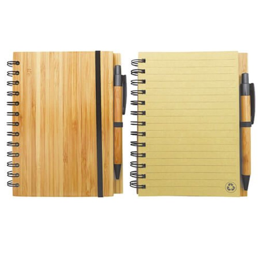 Set Cuaderno - Libreta Tapa Bamboo + Bolígrafo N30