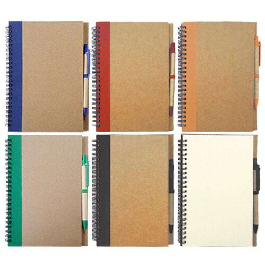 Set Cuaderno - Libreta Tapa Cartón + Bolígrafo N37