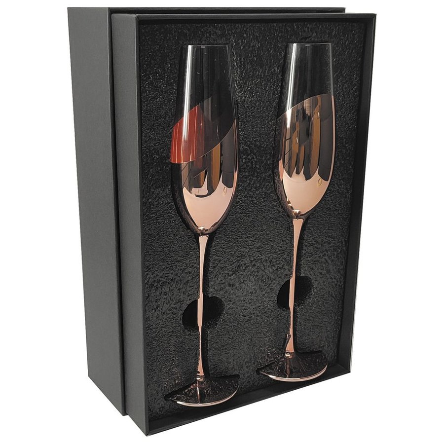 Set de 2 Copas Champagne ENCOBRIZADO M84