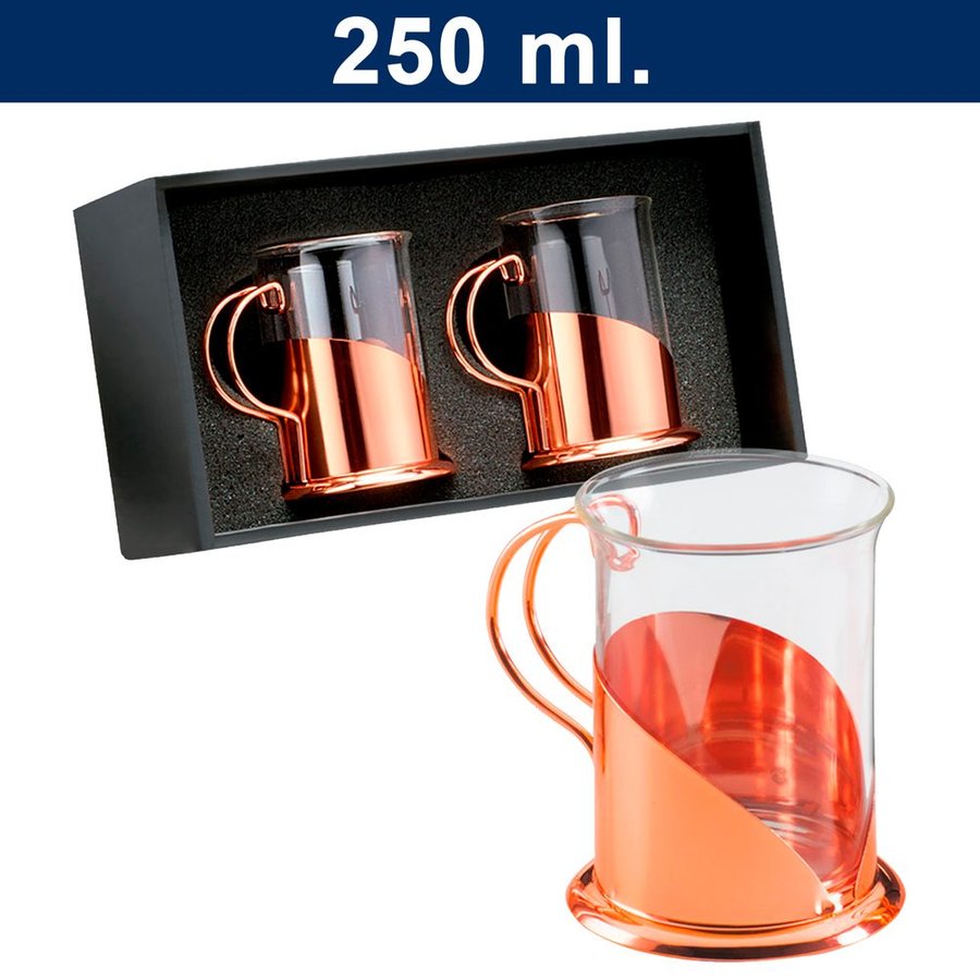 Set de 2 Tazas para café ENCOBRIZADO M72