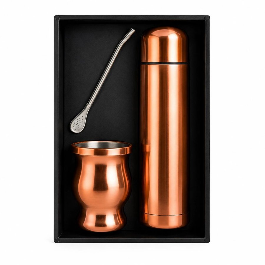 Set de Mate color ENCOBRIZADO con Bolso MAT04