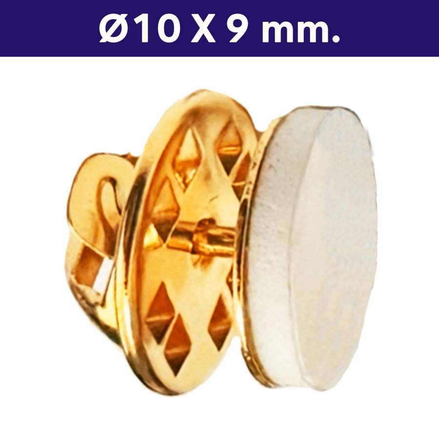 Soporte Piocha con Cierre Mariposa+pegamento DORADO SOMA01