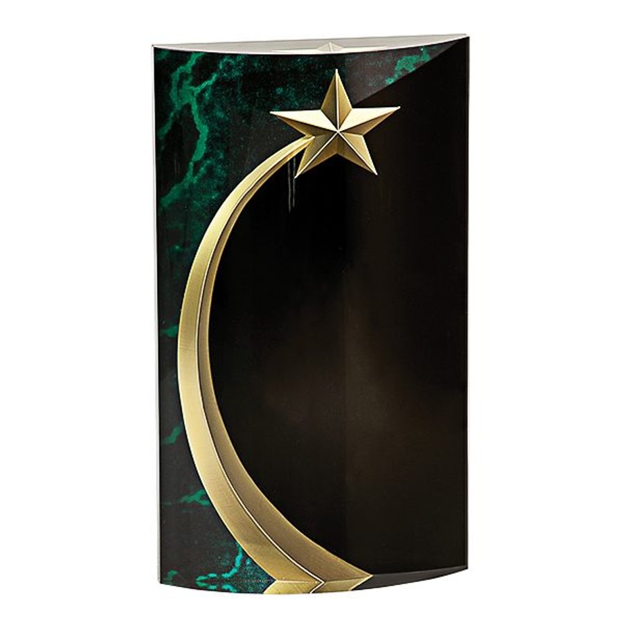 Trofeo Acrílico Láser Estrella SKU 14 VERDE