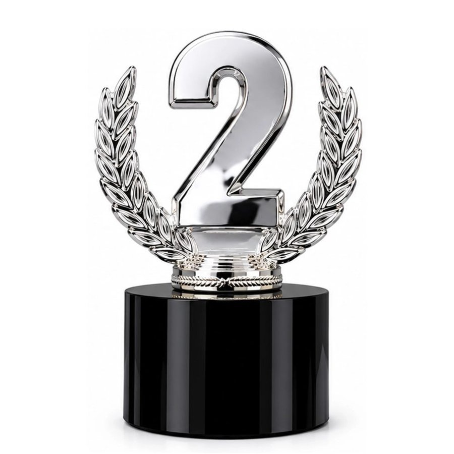 Trofeo Resina/cristal CT08 PLATEADO