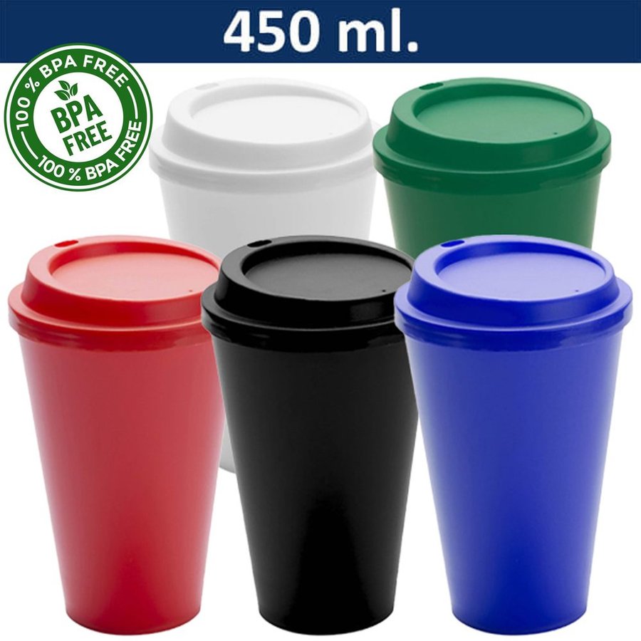 Vaso Plástico Reutilizable con Tapa M30