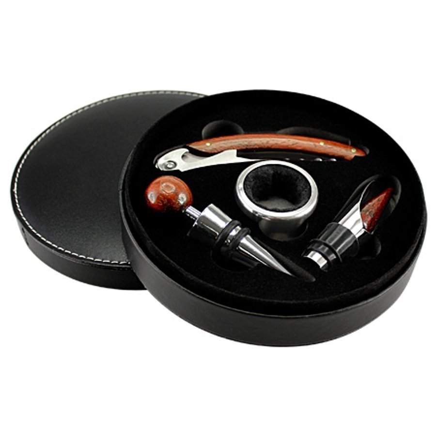 Set de Vino de PU Negro