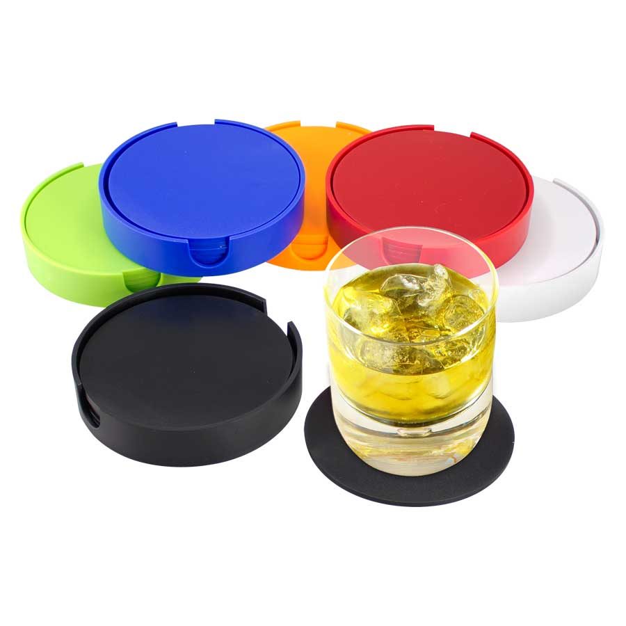 Set de Posavasos Plásticos Redondos