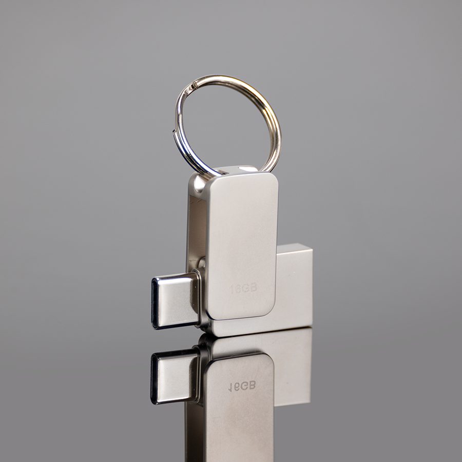 USB 3.0 Mini-Pendrive "Giro" de Acero inoxidable 16GB